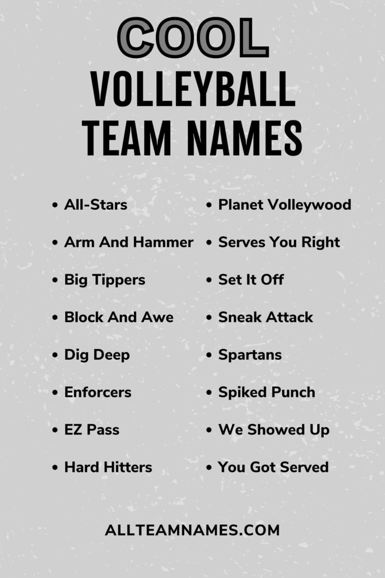 Funny Coed Volleyball Team Names: Bump, Set, and Giggle!